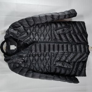 2/$10 05152 Halogen black quilted goose down puffy coat L